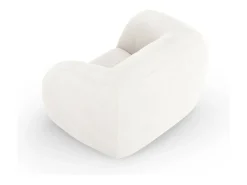 Cosmopolitan Design - Poltrona "Essen" em tecido bouclé branco - 130x95x86cm