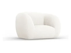 Cosmopolitan Design - Poltrona "Essen" em tecido bouclé branco - 130x95x86cm