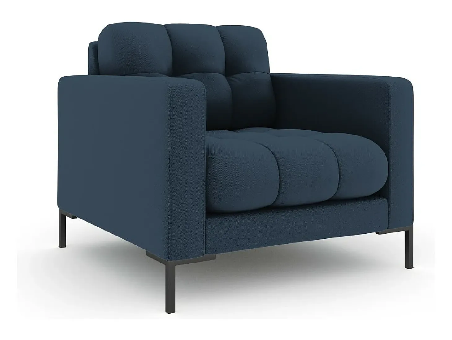 Cosmopolitan Design - Poltrona "Bali" em tecido estrutural azul - 87x92x75cm