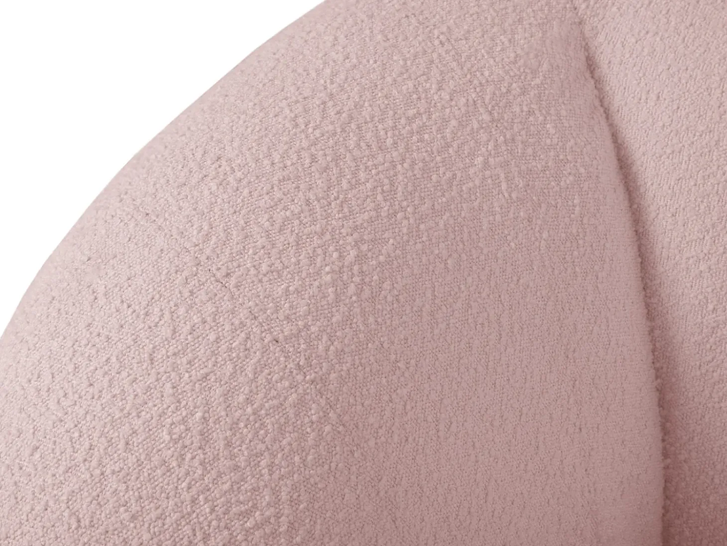 Cosmopolitan Design - Poltrona "Essen" em tecido bouclé rosa pálido - 130x95x86cm