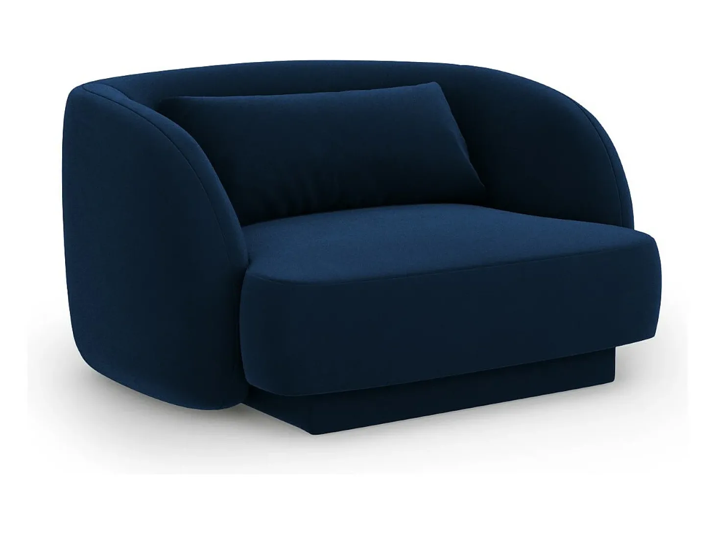 Cosmopolitan Design - Poltrona "Tulum" em veludo azul real - 103x90x70cm