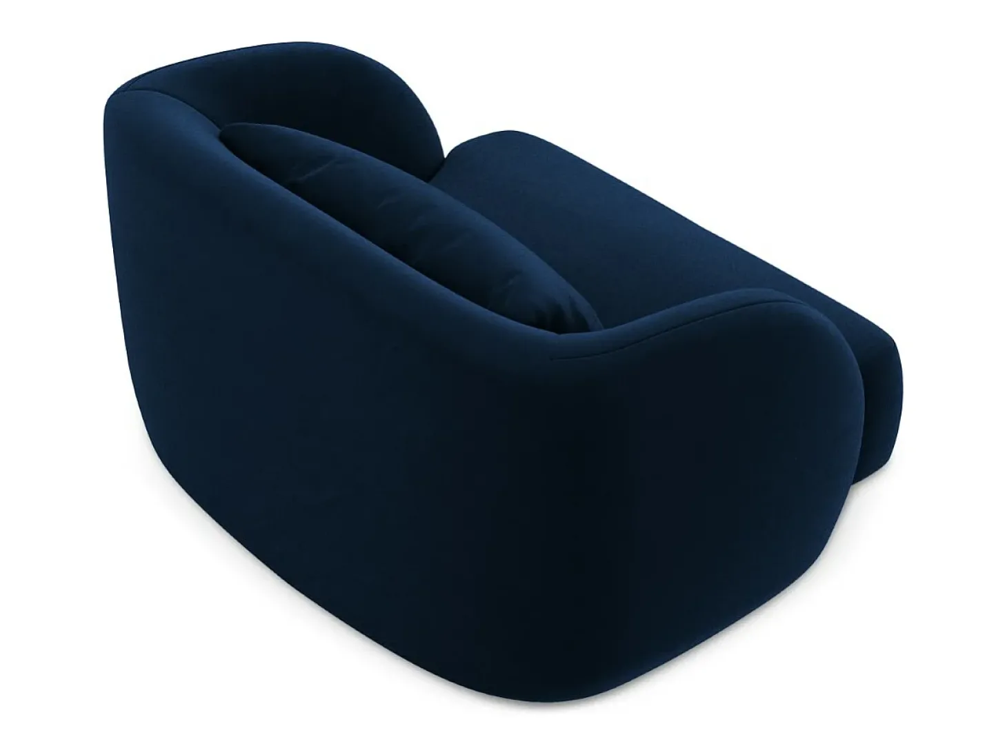 Cosmopolitan Design - Poltrona "Tulum" em veludo azul real - 103x90x70cm