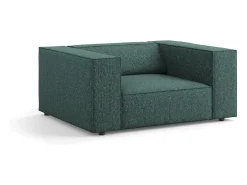 Cosmopolitan Design - Poltrona "Arendal" em tecido chenille petróleo - 124x102x70cm
