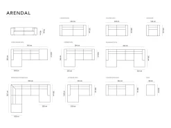 Cosmopolitan Design - Poltrona "Arendal" em veludo cinza claro - 124x102x70cm