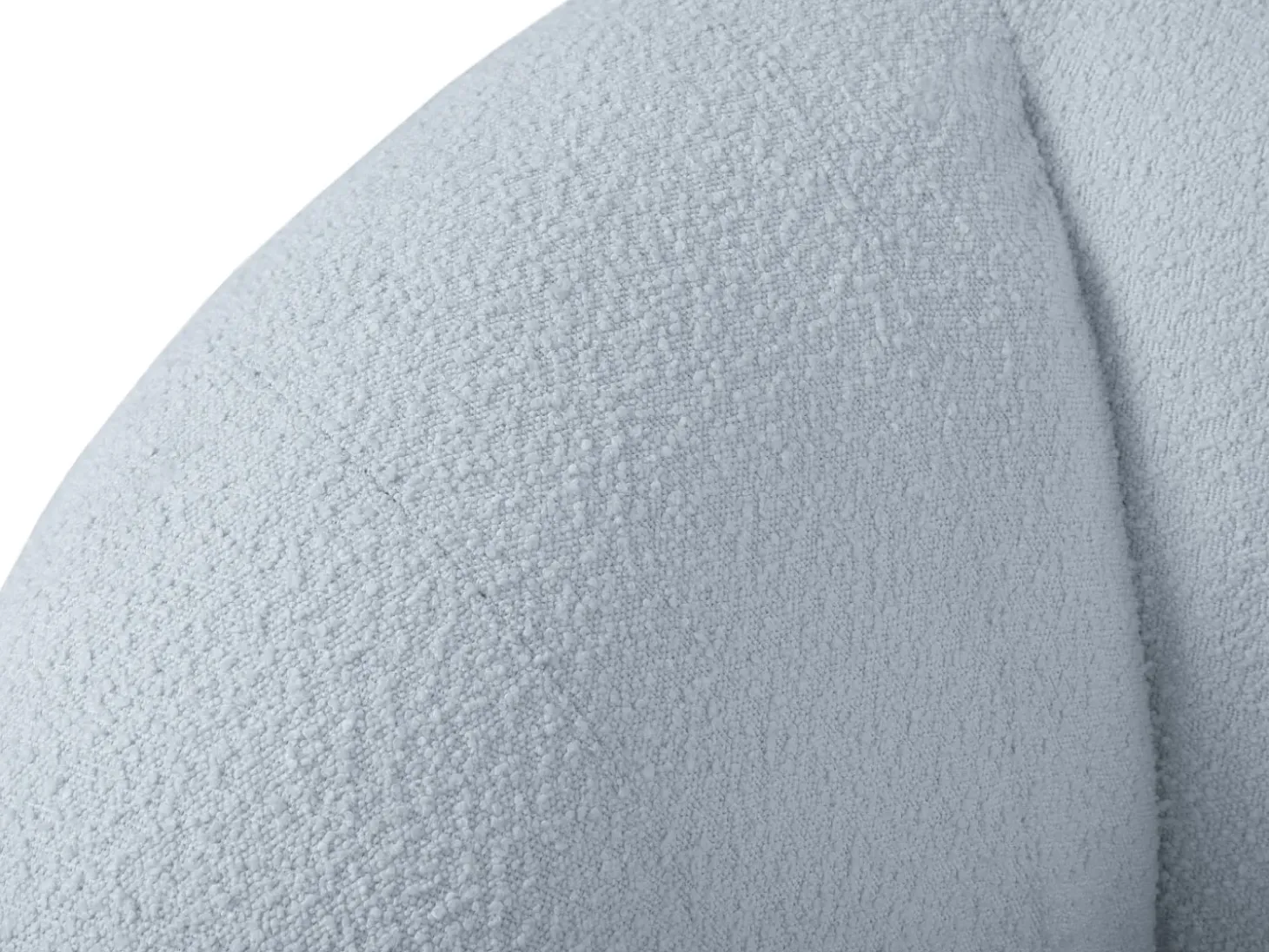 Cosmopolitan Design - Poltrona "Essen" em tecido bouclé azul claro - 130x95x86cm
