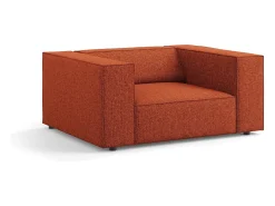Cosmopolitan Design - Poltrona "Arendal" em tecido chenille terracota - 124x102x70cm