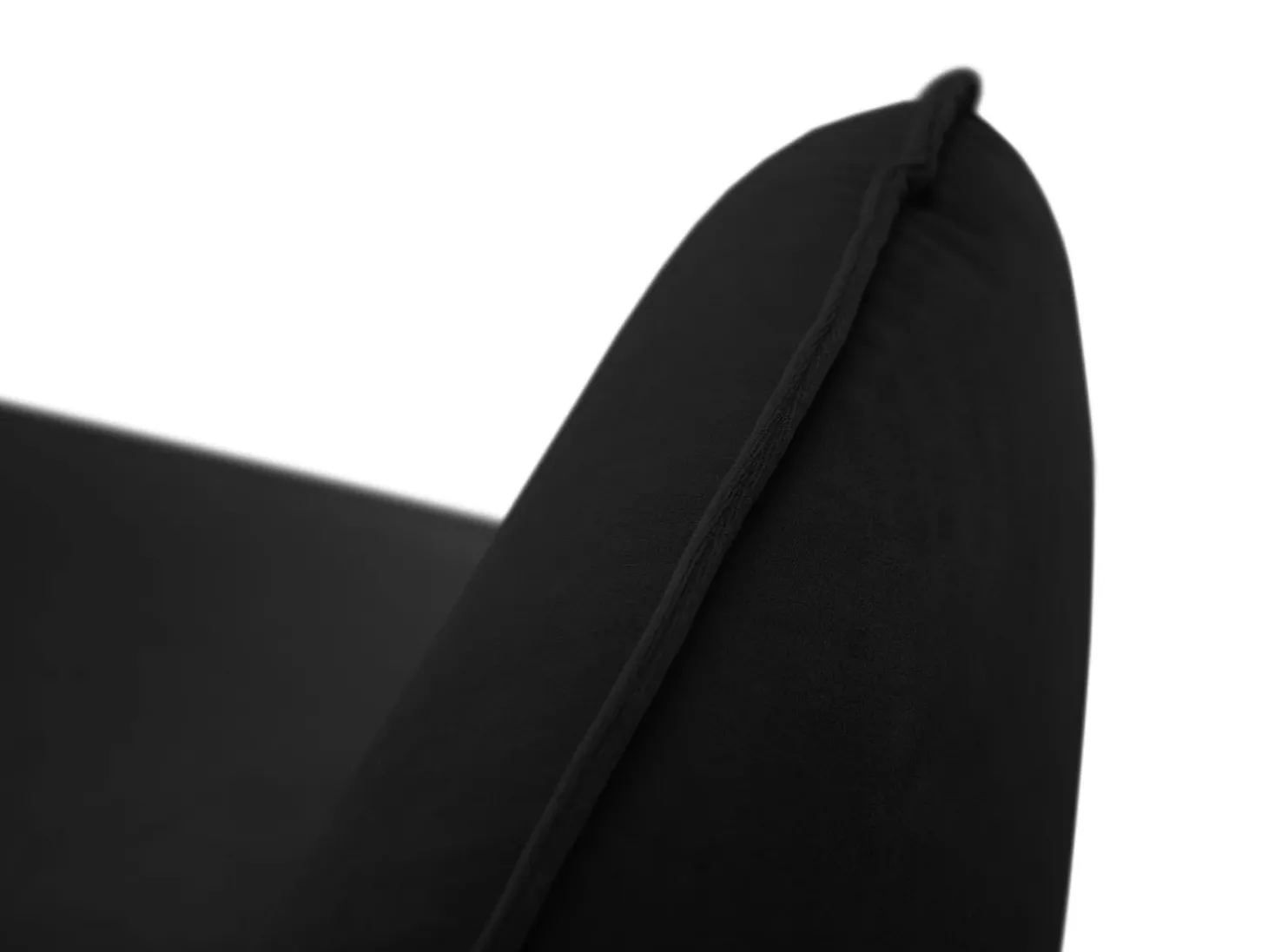 Cosmopolitan Design - Poltrona "Vienna" em veludo preto - 97x94x95cm