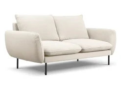 Cosmopolitan Design - Sofá "Vienna" 2 lugares em tecido bouclé bege - 160x92x95cm