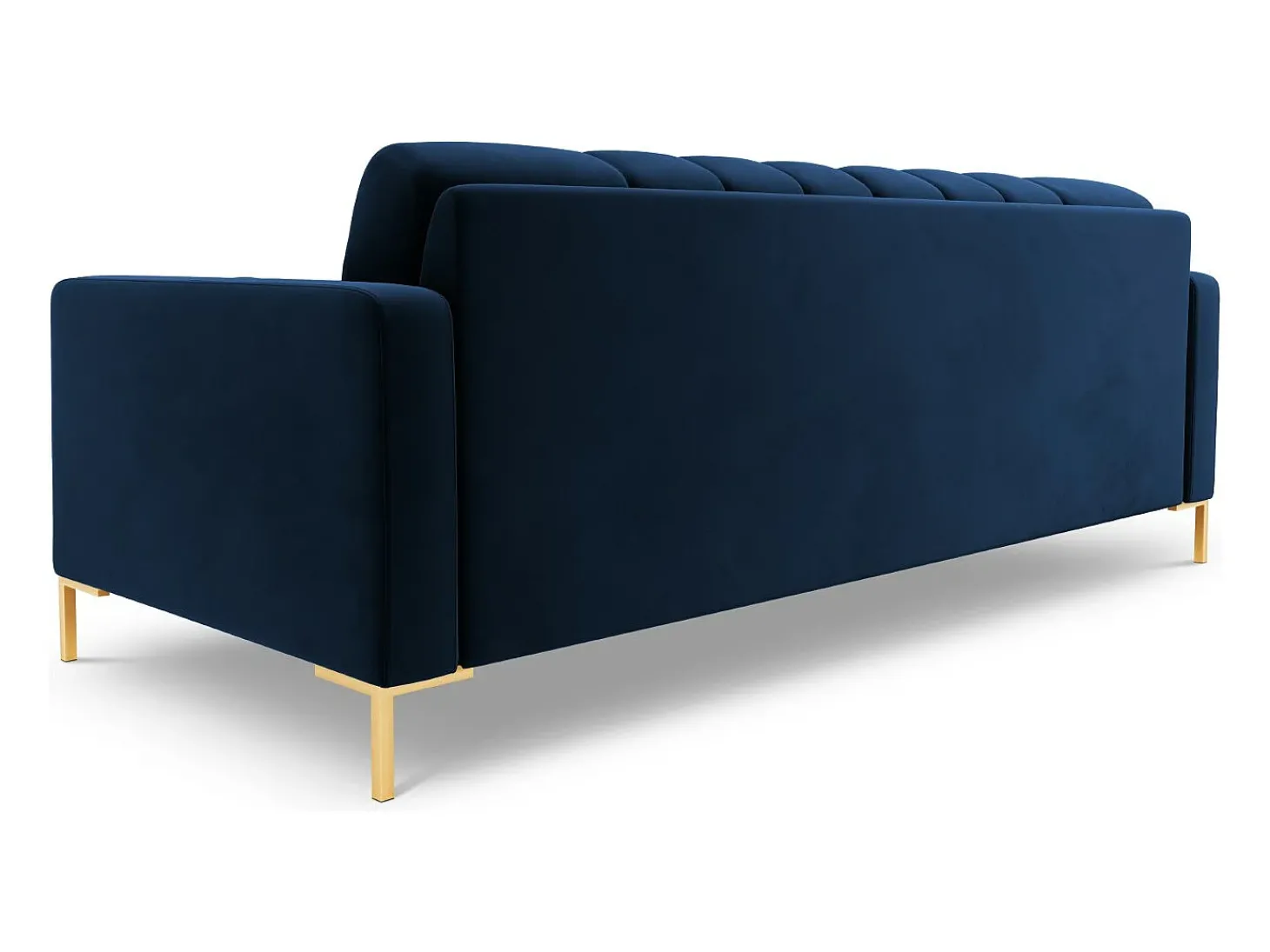 Cosmopolitan Design - Sofá "Bali" 3 lugares em veludo azul real - 177x92x75cm
