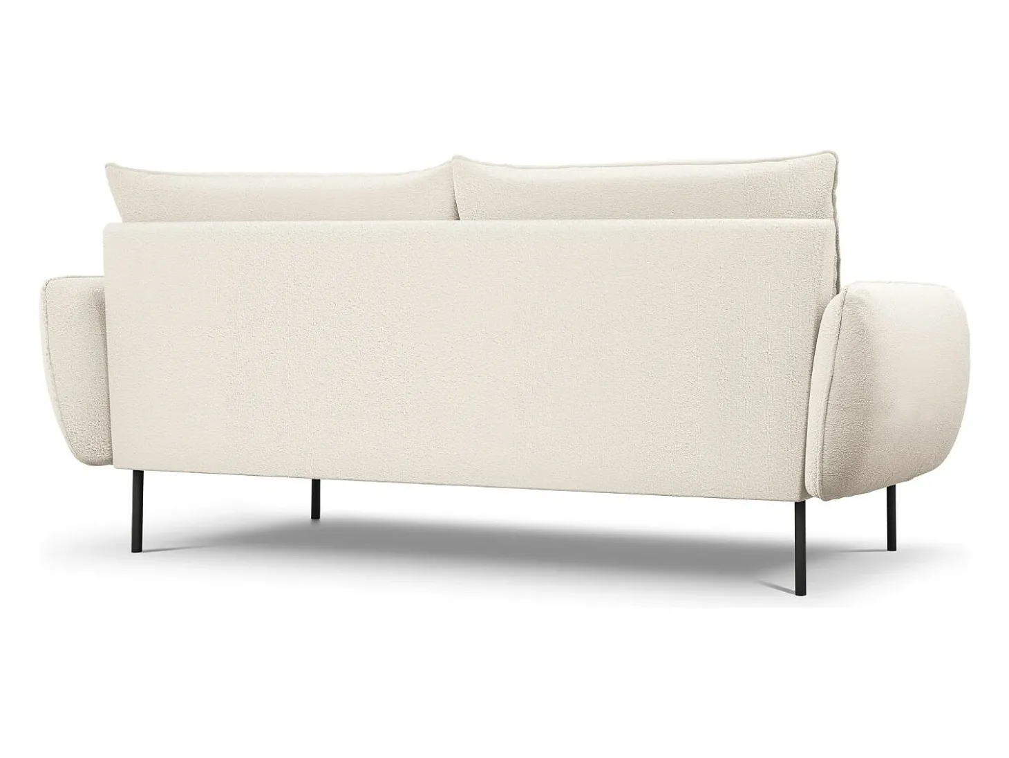 Cosmopolitan Design - Sofá "Vienna" 4 lugares em tecido bouclé bege - 230x92x95cm
