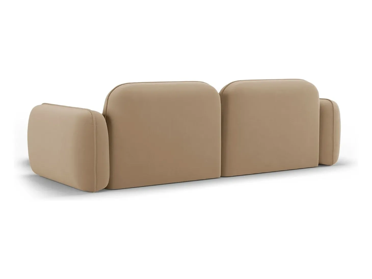 Cosmopolitan Design - Sofá modular de canto direito "Sydney" 3 lugares em veludo areia - 230x165x70cm
