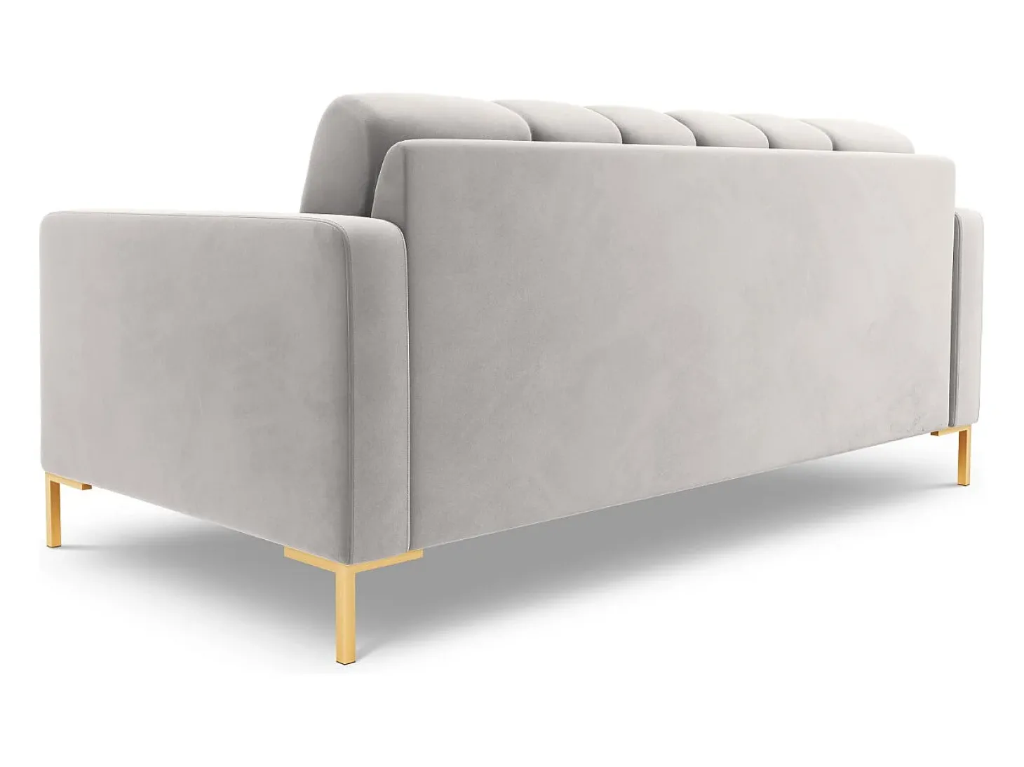Cosmopolitan Design - Sofá "Bali" 2 lugares em veludo prata - 152x92x75cm