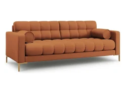 Cosmopolitan Design - Sofá "Bali" 3 lugares em tecido estrutural tijolo - 177x92x75cm