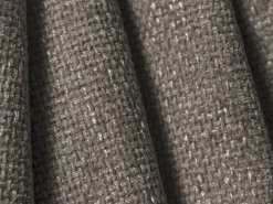 Cosmopolitan Design - Sofá panorâmico "Tulum" 5 lugares em tecido chenille cinza - 330x156x70cm