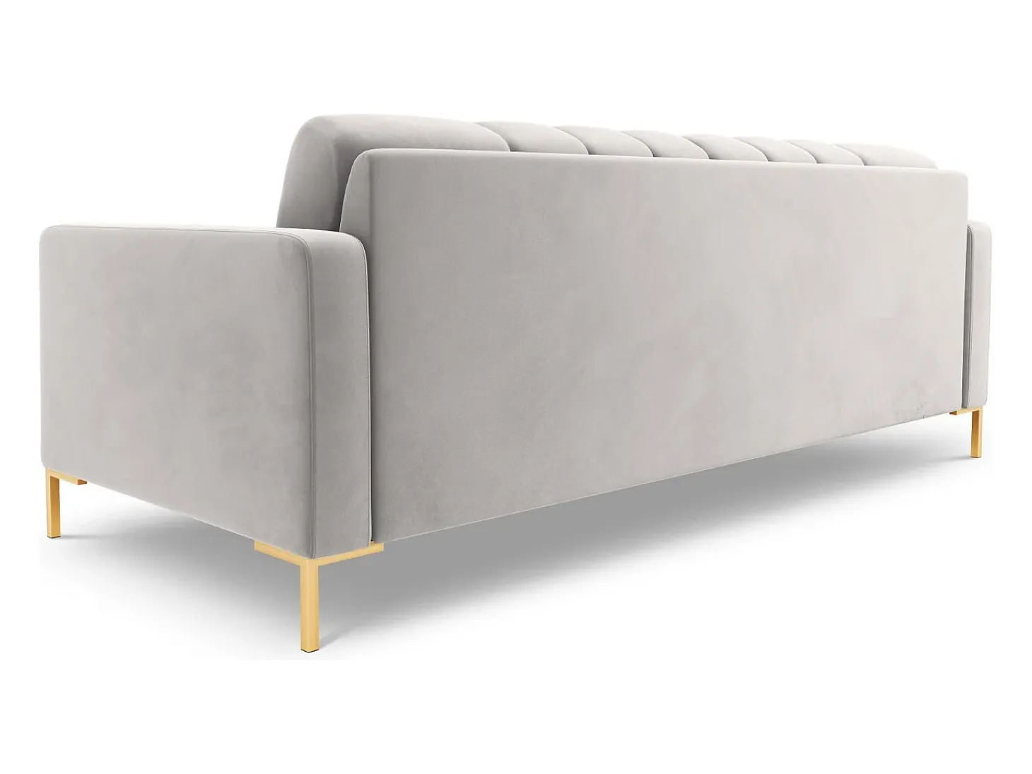 Cosmopolitan Design - Sofá "Bali" 3 lugares em veludo prata - 177x92x75cm
