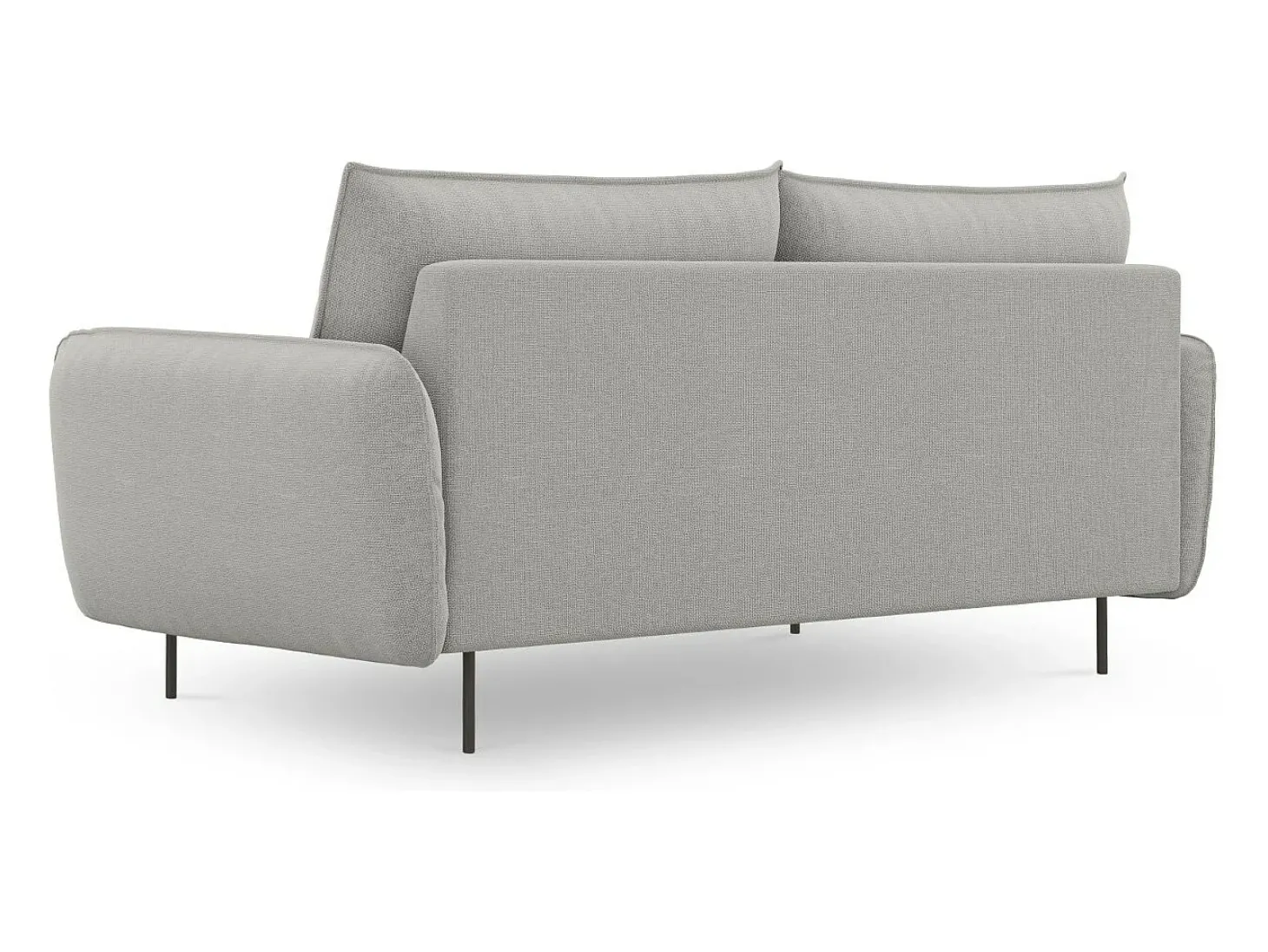Cosmopolitan Design - Sofá "Vienna" 3 lugares em tecido estrutural cinza claro - 200x92x95cm