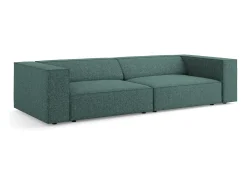 Cosmopolitan Design - Sofá "Arendal" 4 lugares em tecido chenille petróleo - 244x102x70cm