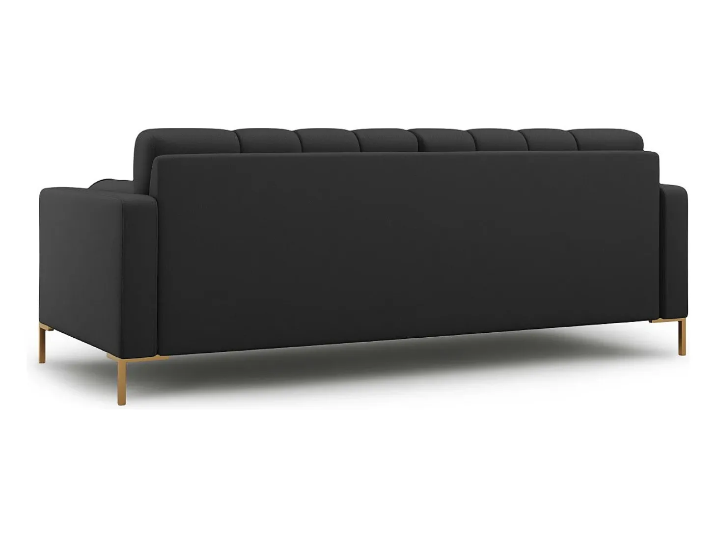 Cosmopolitan Design - Sofá "Bali" 4 lugares em tecido estrutural cinza escuro - 217x92x75cm