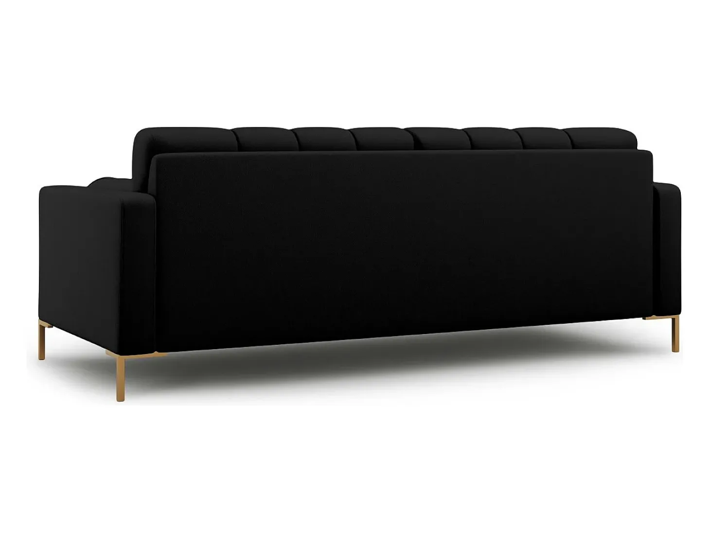 Cosmopolitan Design - Sofá "Bali" 3 lugares em tecido estrutural preto - 177x92x75cm