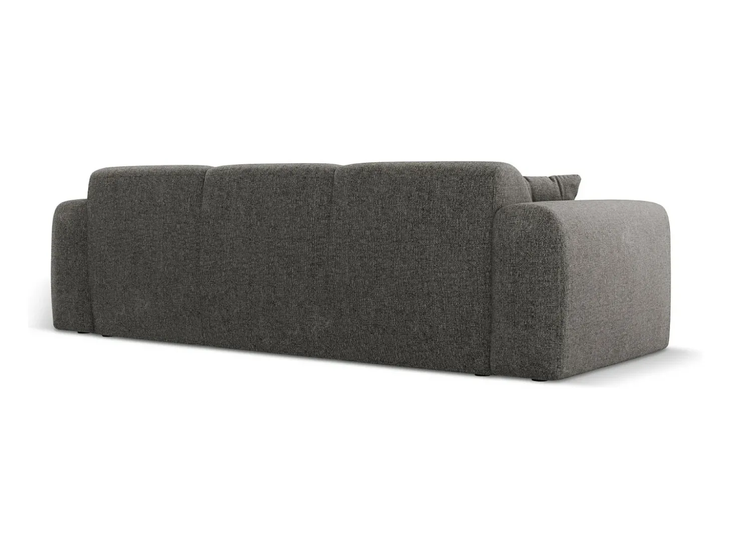 Cosmopolitan Design - Sofá "Nolio" 3 lugares em tecido chenille cinza - 235x95x72cm