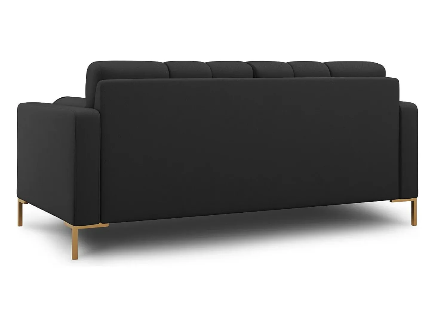 Cosmopolitan Design - Sofá "Bali" 2 lugares em tecido estrutural cinza escuro - 152x92x75cm