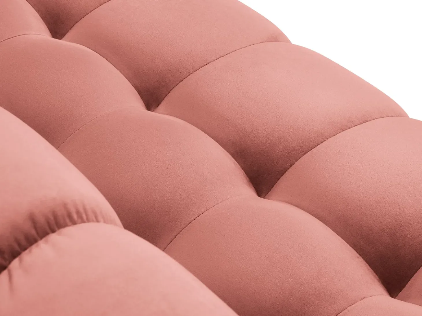 Cosmopolitan Design - Sofá de canto esquerdo "Bali" 5 lugares em veludo rosa - 293x185x75cm