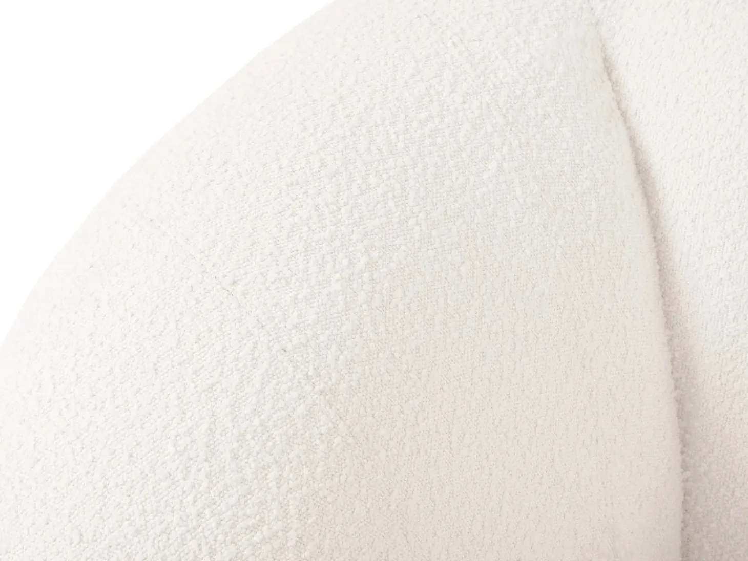Cosmopolitan Design - Sofá "Essen" 3 lugares em tecido bouclé branco - 230x95x86cm