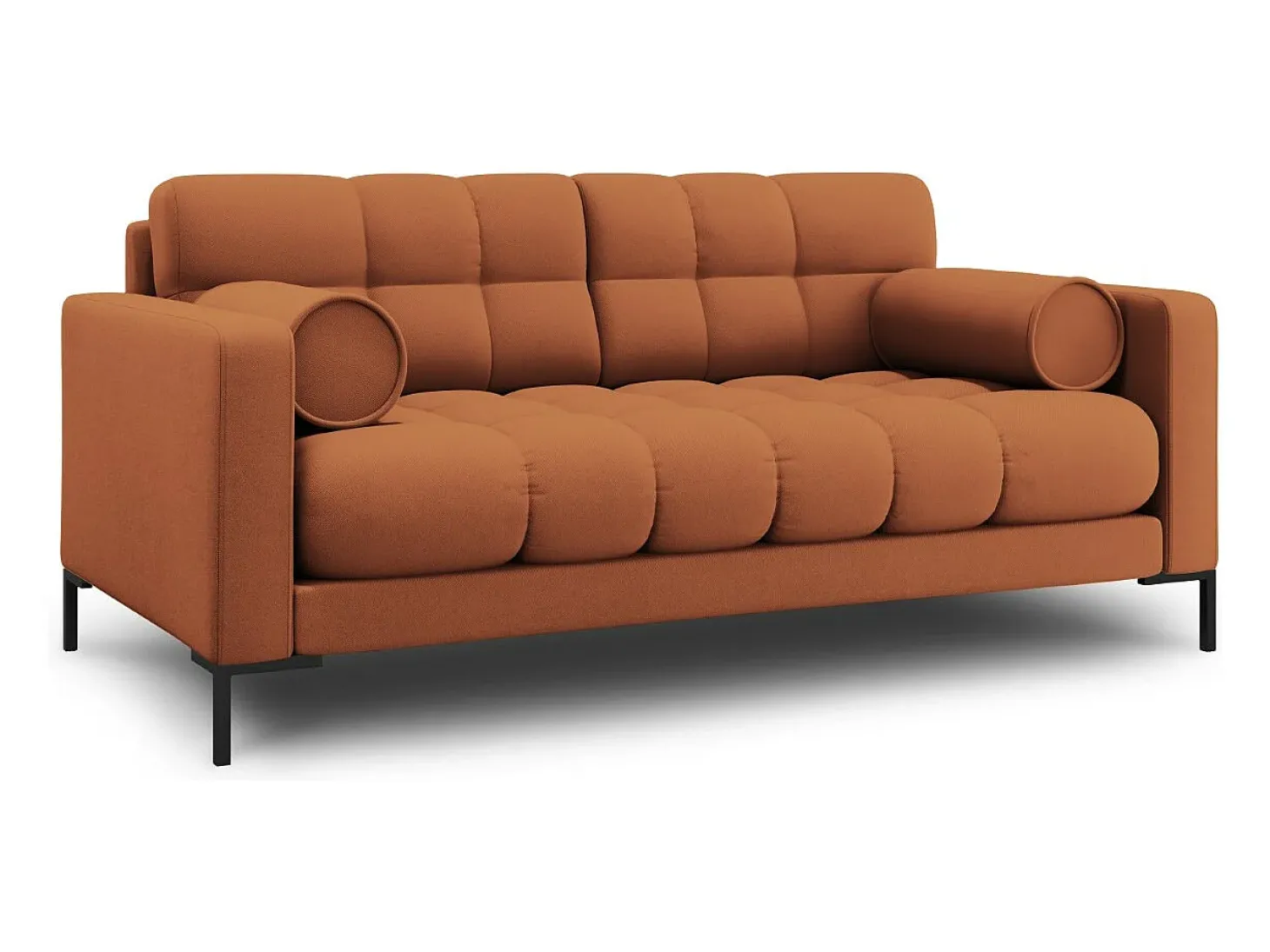 Cosmopolitan Design - Sofá "Bali" 2 lugares em tecido estrutural tijolo - 152x92x75cm