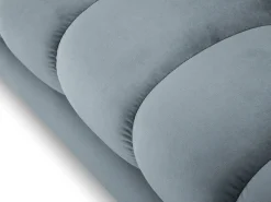 Cosmopolitan Design - Sofá "Bali" 3 lugares em veludo azul claro - 177x92x75cm