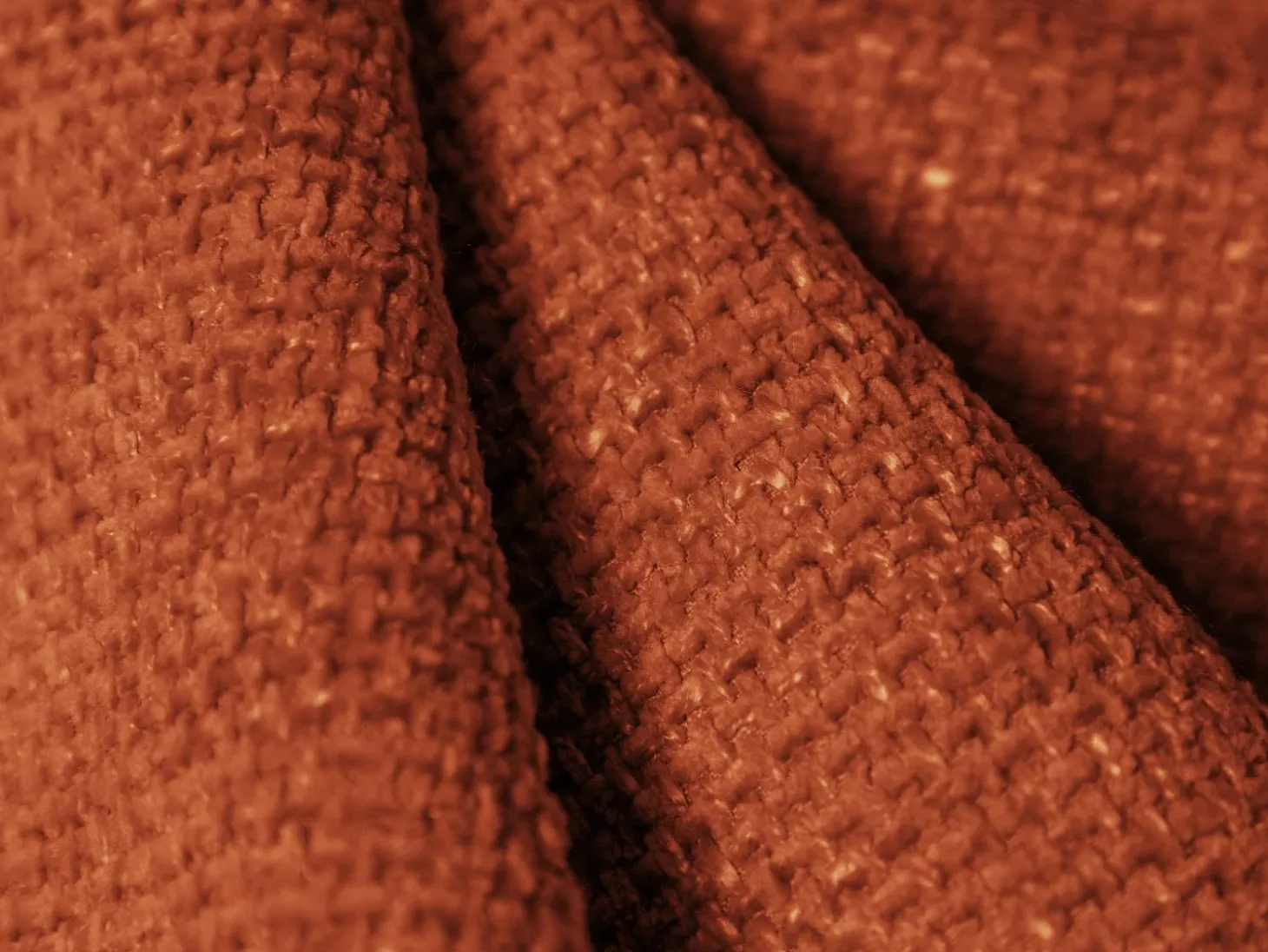 Cosmopolitan Design - Sofá de canto esquerdo "Arendal" 4 lugares em tecido chenille terracota - 284x166x70cm