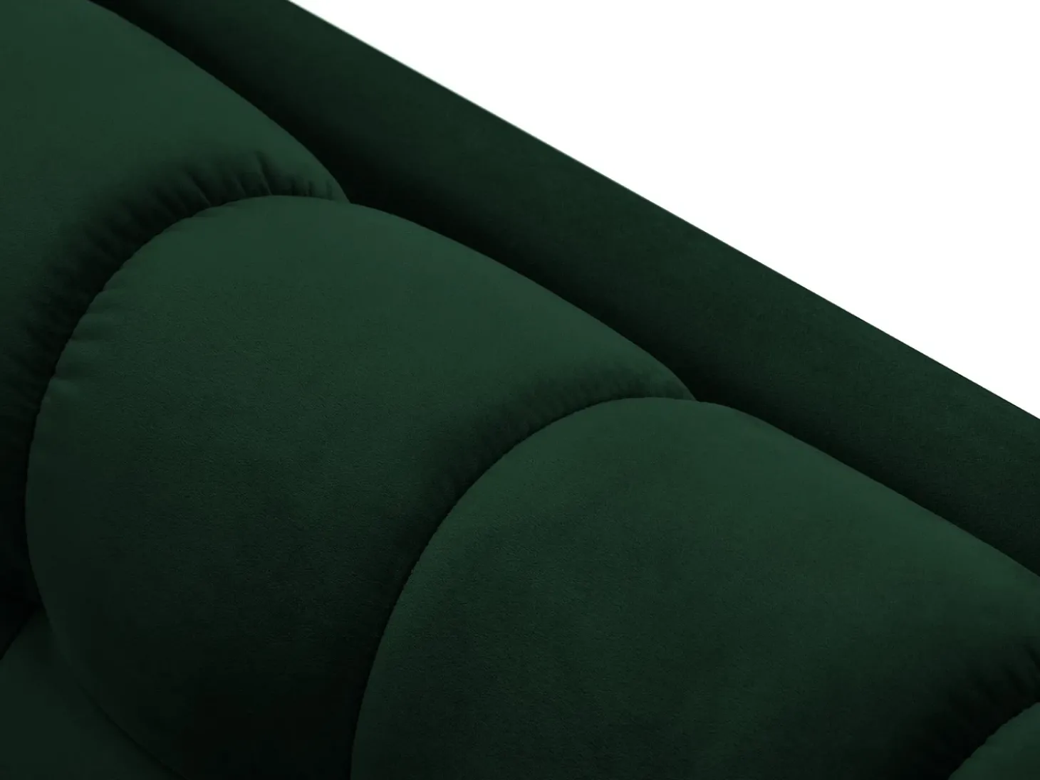 Cosmopolitan Design - Sofá "Bali" 3 lugares em veludo verde garrafa - 177x92x75cm