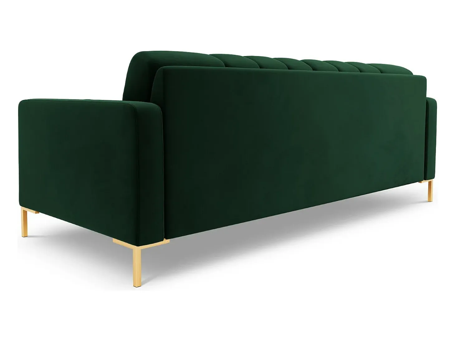 Cosmopolitan Design - Sofá "Bali" 3 lugares em veludo verde garrafa - 177x92x75cm