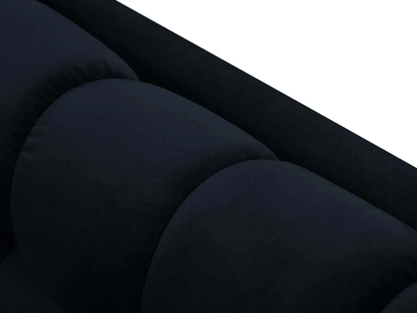 Cosmopolitan Design - Sofá "Bali" 4 lugares em veludo azul escuro - 217x92x75cm