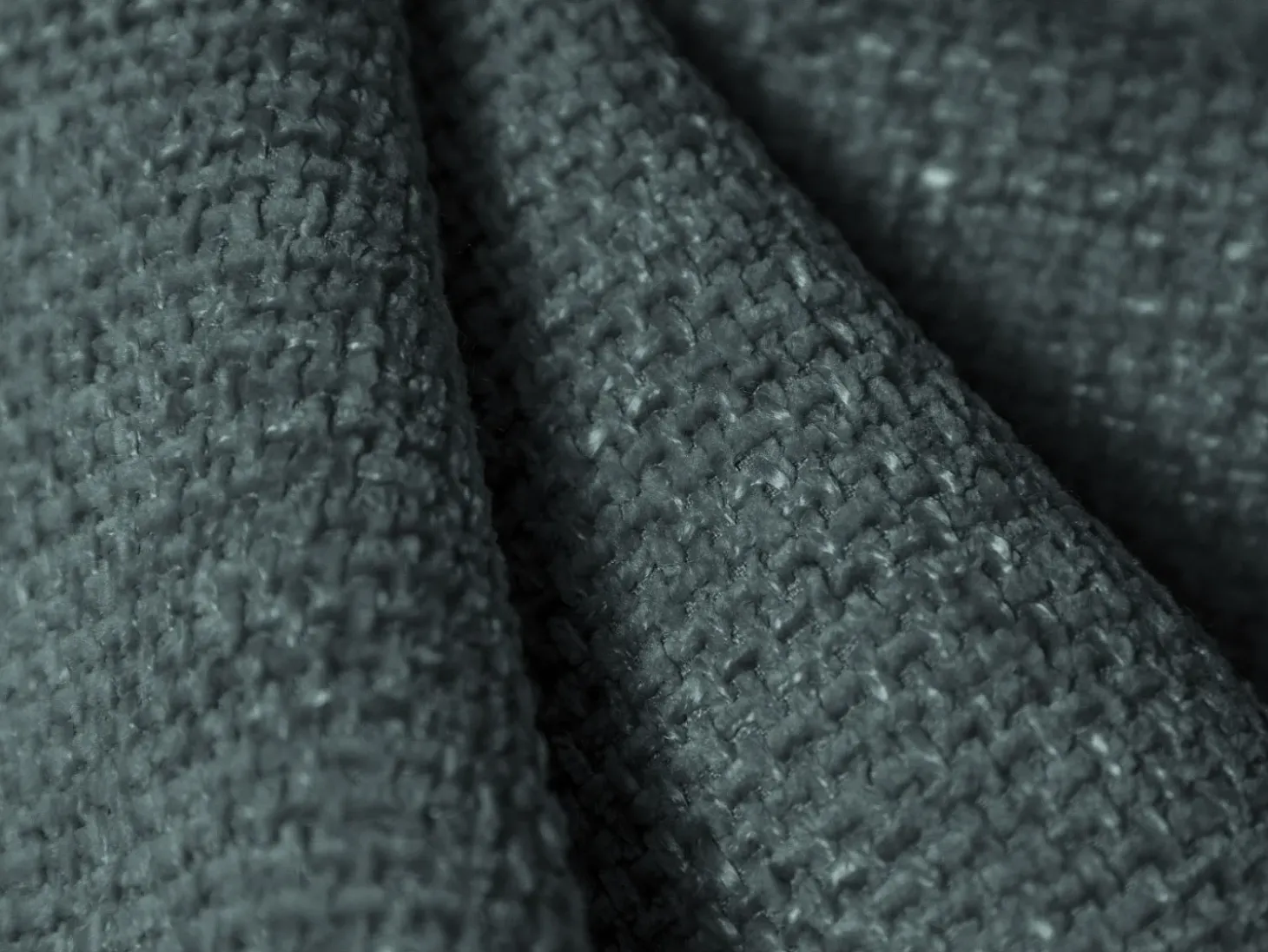 Cosmopolitan Design - Sofá "Nolio" 3 lugares em tecido chenille petróleo - 235x95x72cm