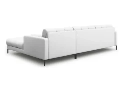 Cosmopolitan Design - Sofá de canto direito "Bali" 5 lugares em tecido estrutural cinza claro - 293x185x75cm