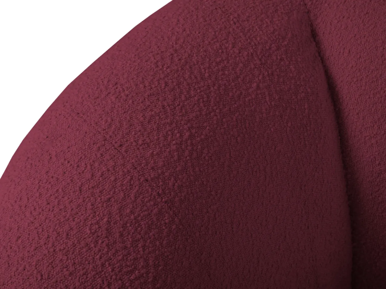 Cosmopolitan Design - Sofá "Essen" 2 lugares em tecido bouclé bordeaux - 210x95x86cm