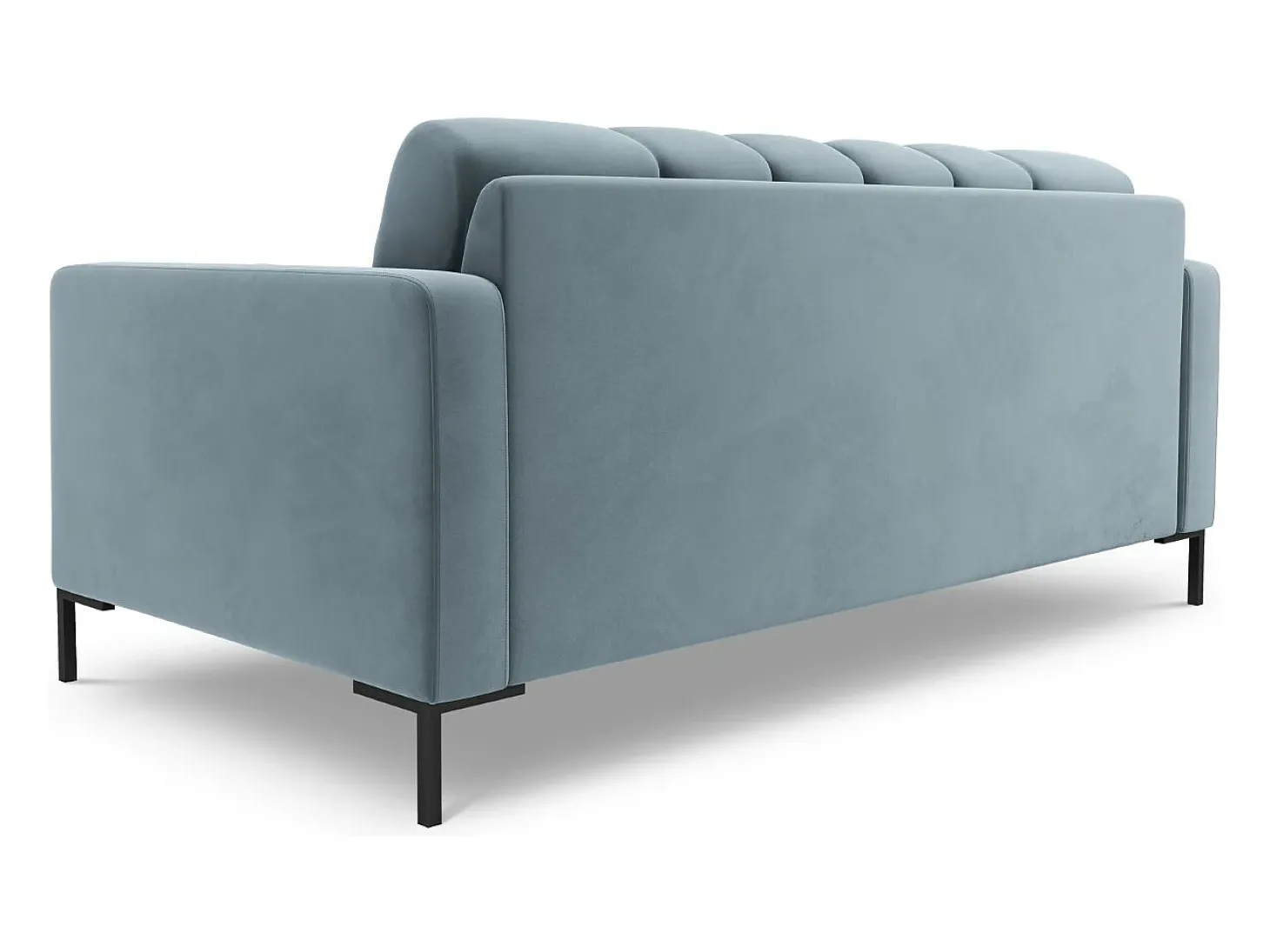 Cosmopolitan Design - Sofá "Bali" 2 lugares em veludo azul claro - 152x92x75cm