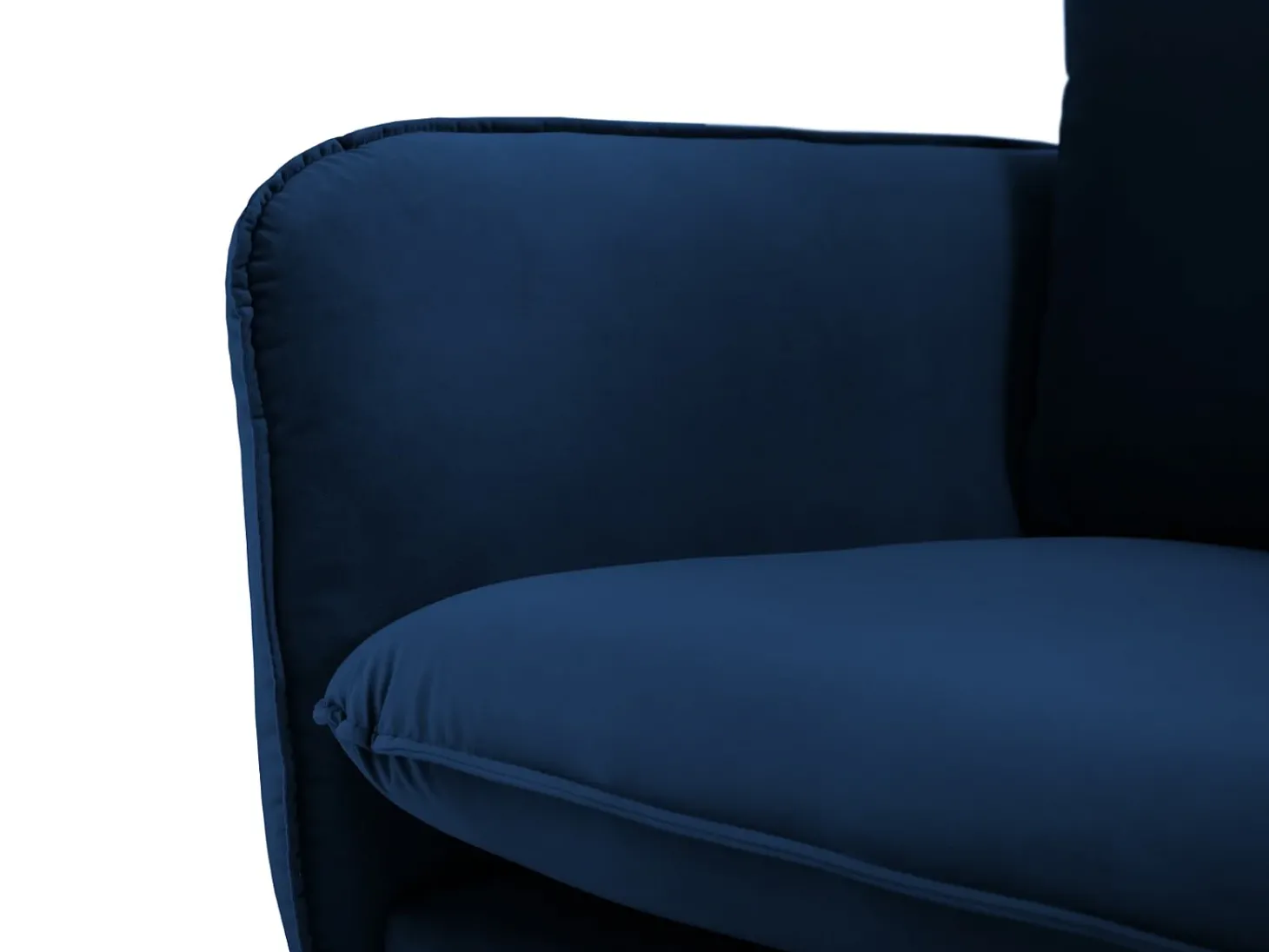 Cosmopolitan Design - Sofá "Vienna" 2 lugares em veludo azul real - 160x92x95cm