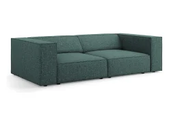 Cosmopolitan Design - Sofá "Arendal" 3 lugares em tecido chenille petróleo - 204x102x70cm