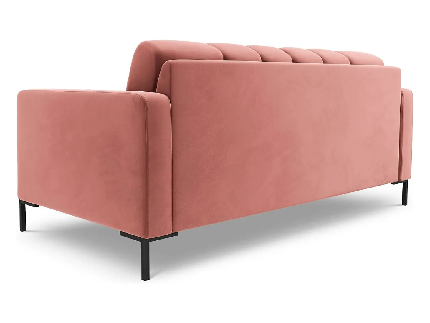 Cosmopolitan Design - Sofá "Bali" 2 lugares em veludo rosa - 152x92x75cm
