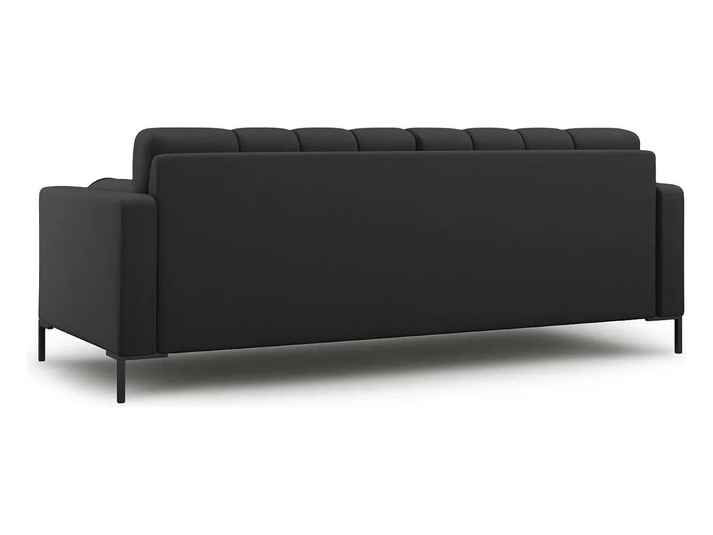 Cosmopolitan Design - Sofá "Bali" 4 lugares em tecido estrutural cinza escuro - 217x92x75cm