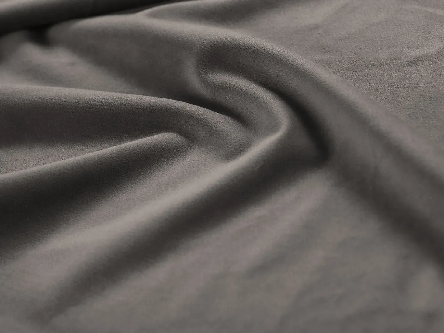 Cosmopolitan Design - Sofá de canto direito "Bali" 5 lugares em veludo cinza claro - 293x185x75cm