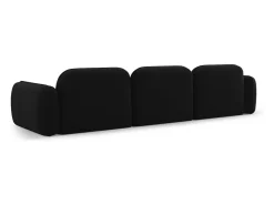 Cosmopolitan Design - Sofá modular "Sydney" 4 lugares em veludo preto - 320x90x70cm