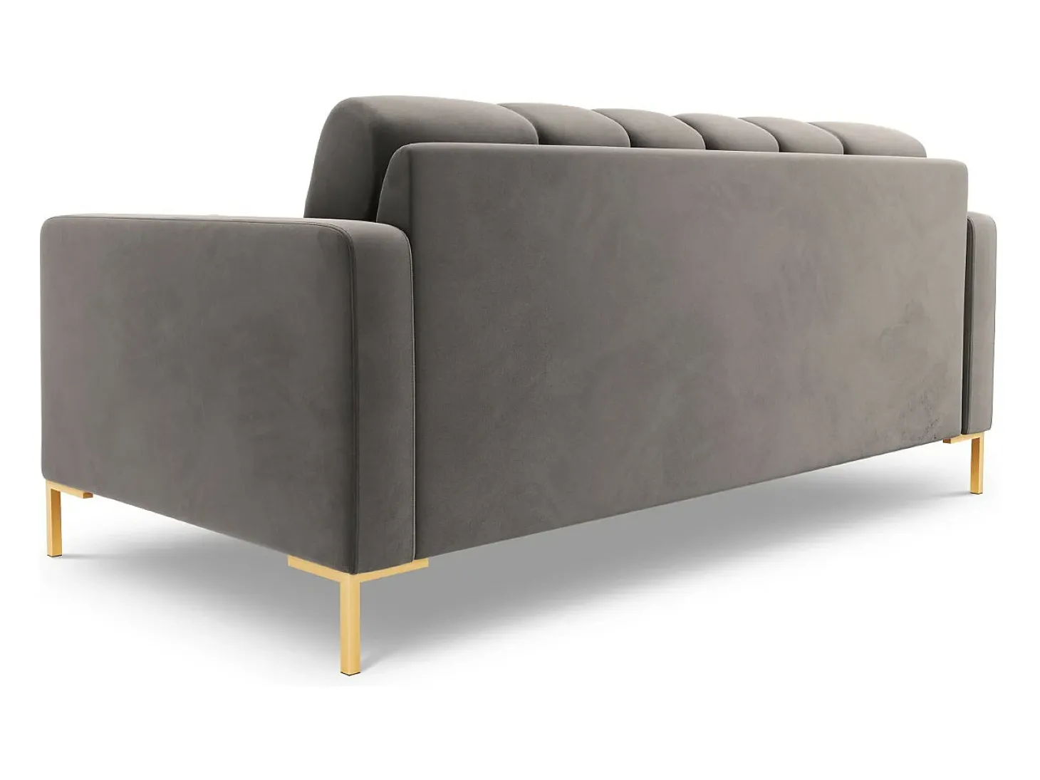 Cosmopolitan Design - Sofá "Bali" 2 lugares em veludo cinza claro - 152x92x75cm