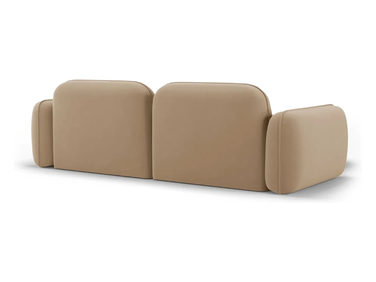 Cosmopolitan Design - Sofá modular de canto esquerdo "Sydney" 3 lugares em veludo areia - 230x165x70cm