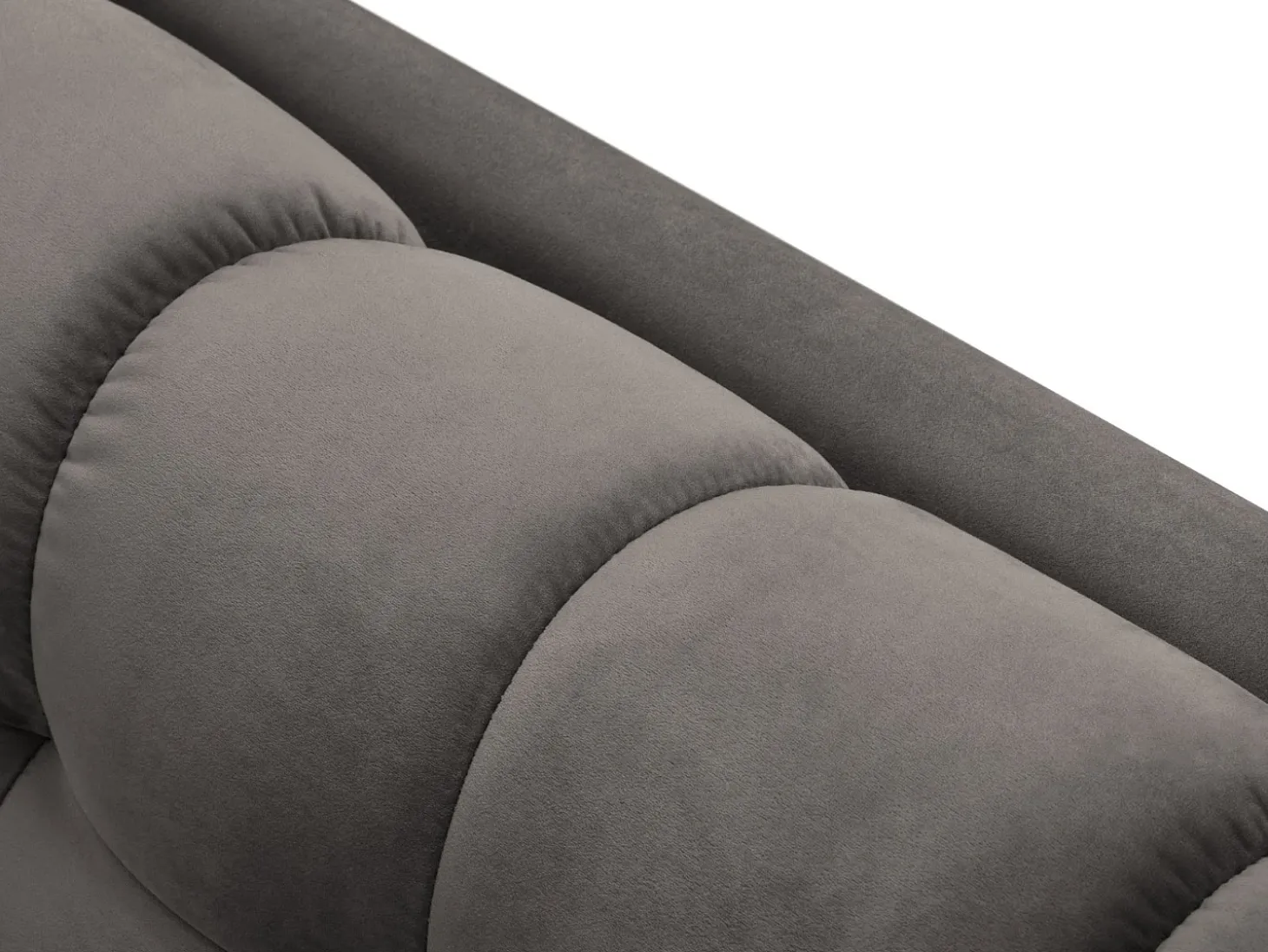 Cosmopolitan Design - Sofá "Bali" 2 lugares em veludo cinza claro - 152x92x75cm
