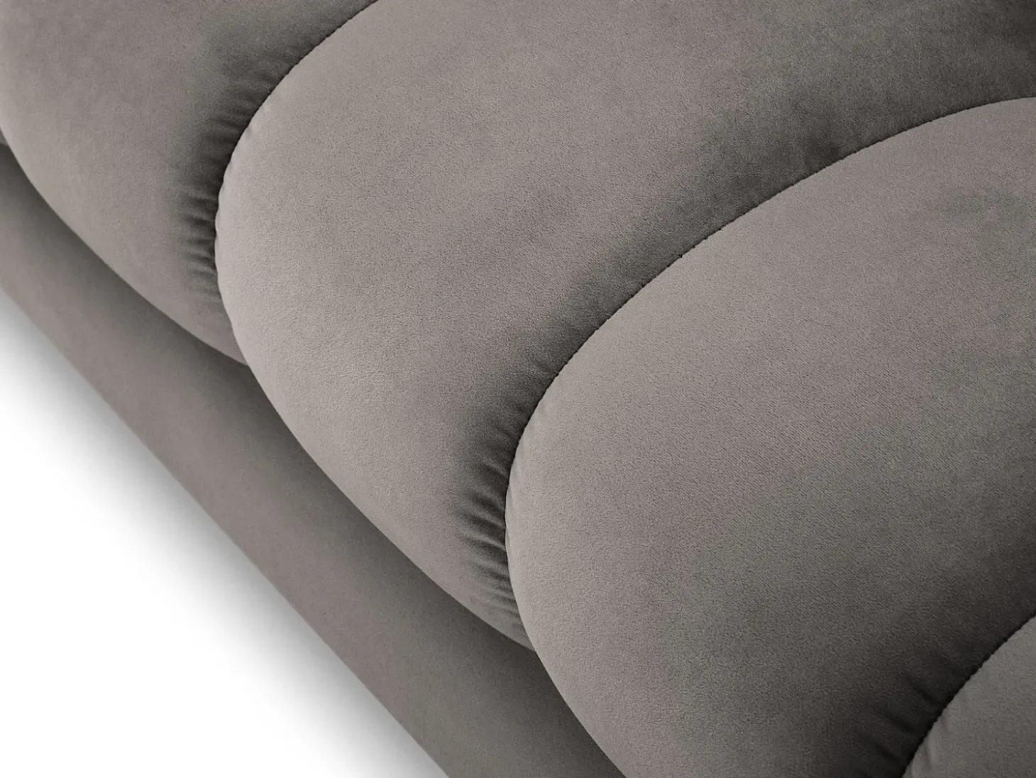 Cosmopolitan Design - Sofá "Bali" 2 lugares em veludo cinza claro - 152x92x75cm
