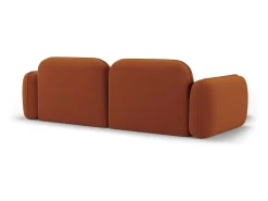 Cosmopolitan Design - Sofá modular de canto esquerdo "Sydney" 3 lugares em veludo terracota - 230x165x70cm