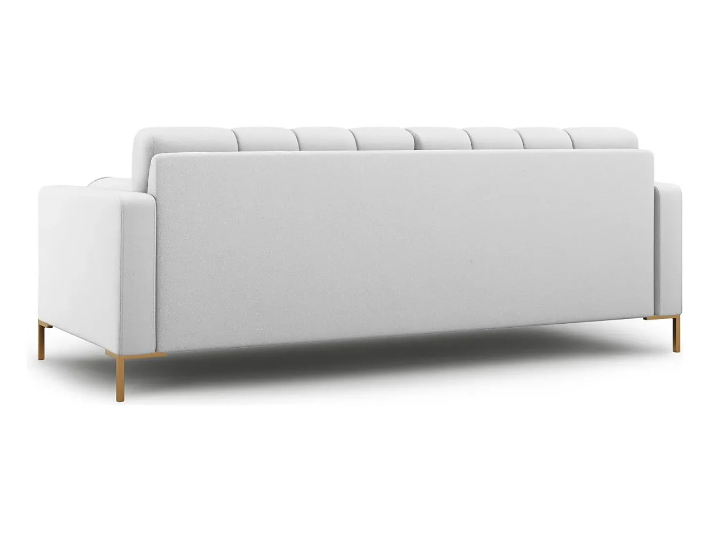 Cosmopolitan Design - Sofá "Bali" 4 lugares em tecido estrutural cinza claro - 217x92x75cm