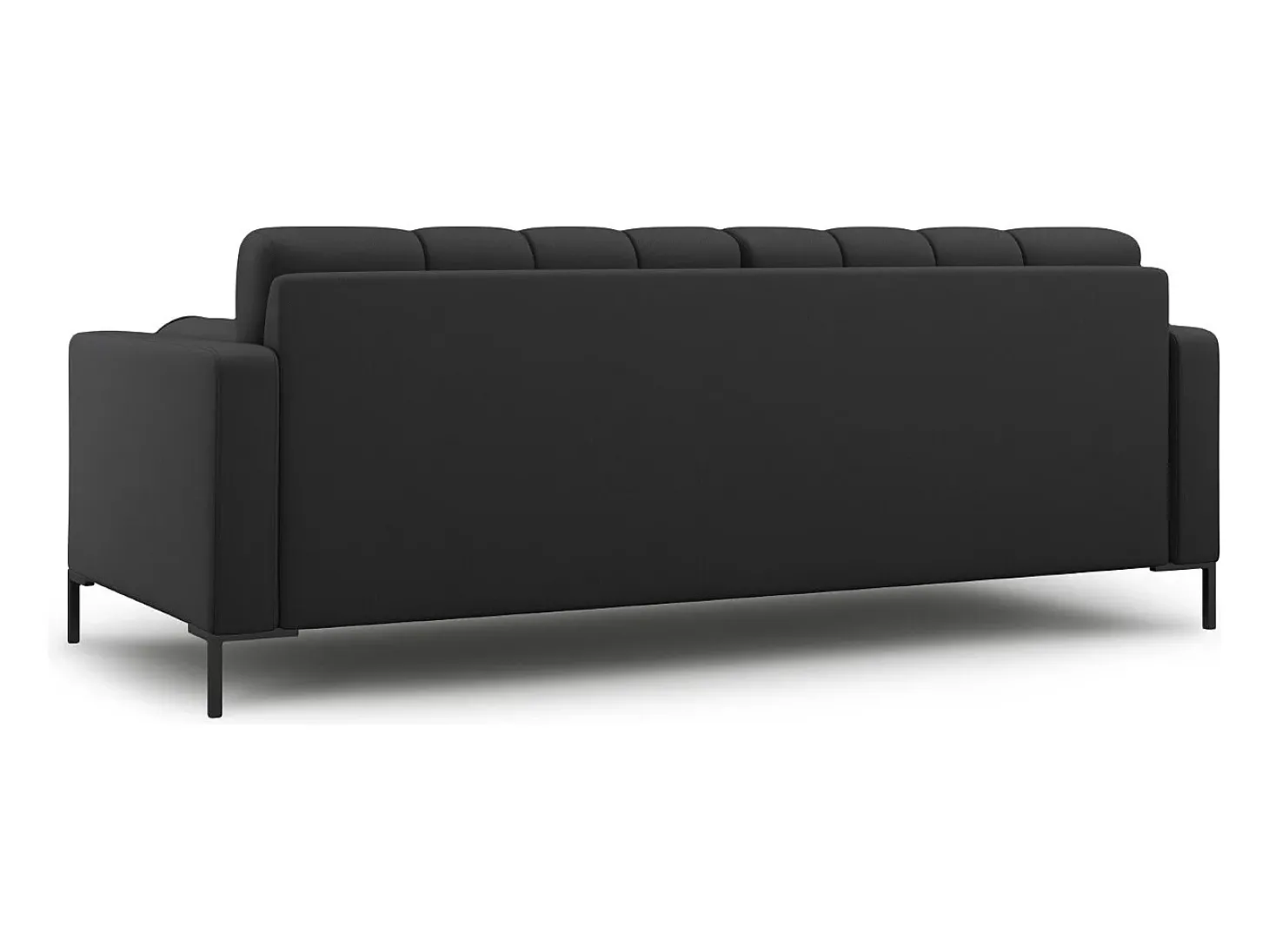Cosmopolitan Design - Sofá "Bali" 3 lugares em tecido estrutural cinza escuro - 177x92x75cm